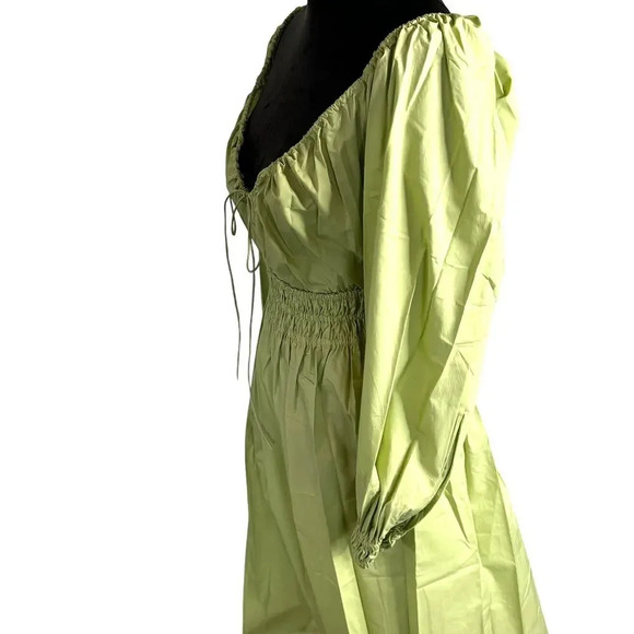 Rebecca‎ Taylor Cotton Poplin Smocked Waist Dress Size M - Picture 5 of 10